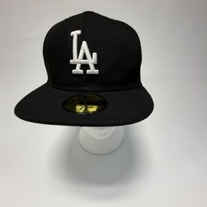 New Era 59FIFTY‎ LA Dodgers Black & White Fitted Hat – Size 7 1/2